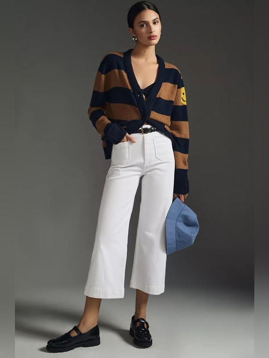 Anthropologie Denim - Anthropologie Pilcro The Skipper White Cropped Wide-Leg Jeans Size 25